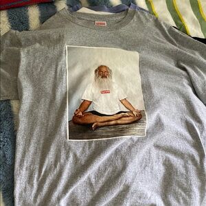 Supreme Rick Rubin Gray Short Sleeve Tee with Graphic